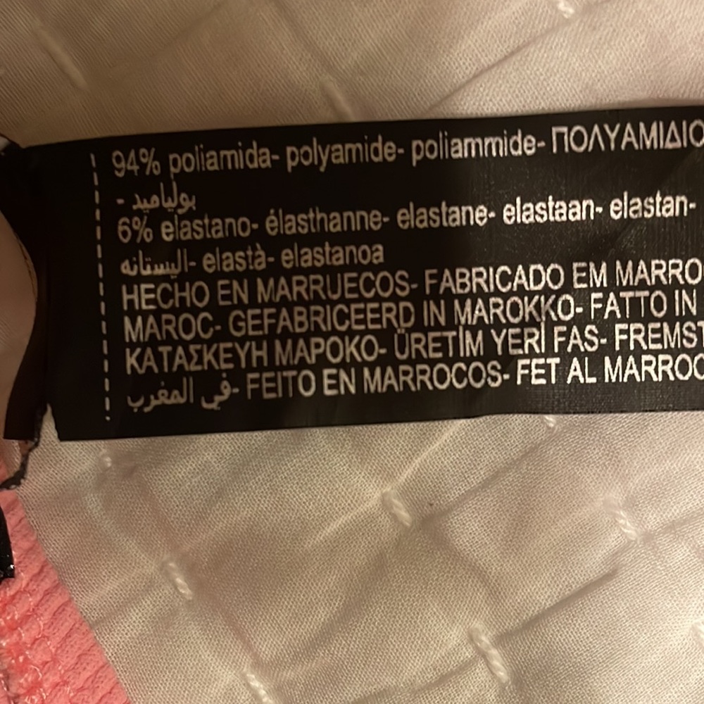 NWT Zara Pink short sleeve bandeau/bralette/bikini top in pink size small - Picture 5 of 5
